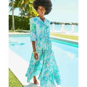 Lilly Pulitzer Cori Shirtdress Maxi Dress